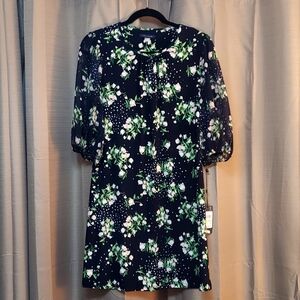 NWT Tommy Hilfiger Navy Floral Dress Size 8P